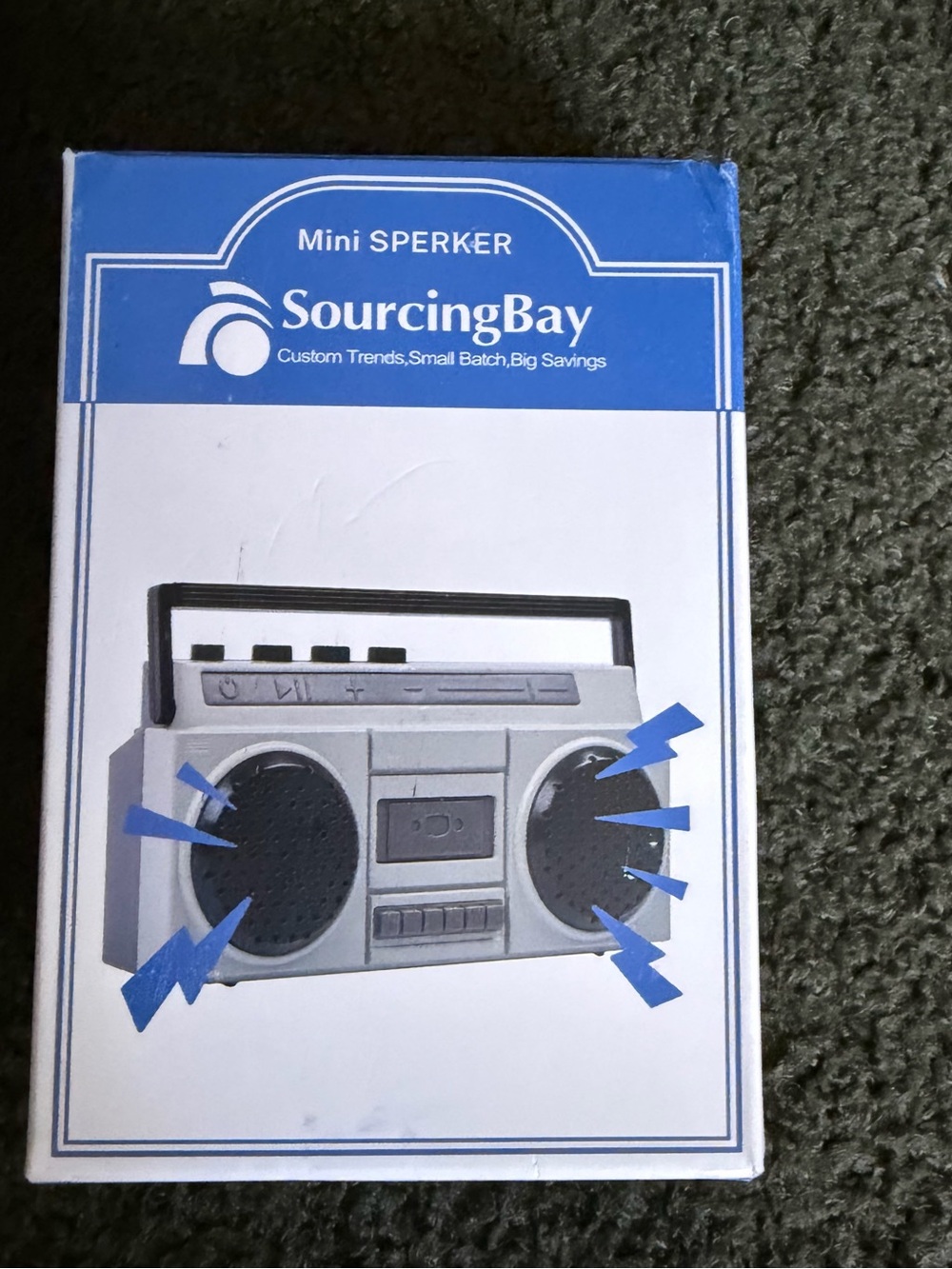 White Portable Mini Boombox - Compact Bluetooth Speaker
